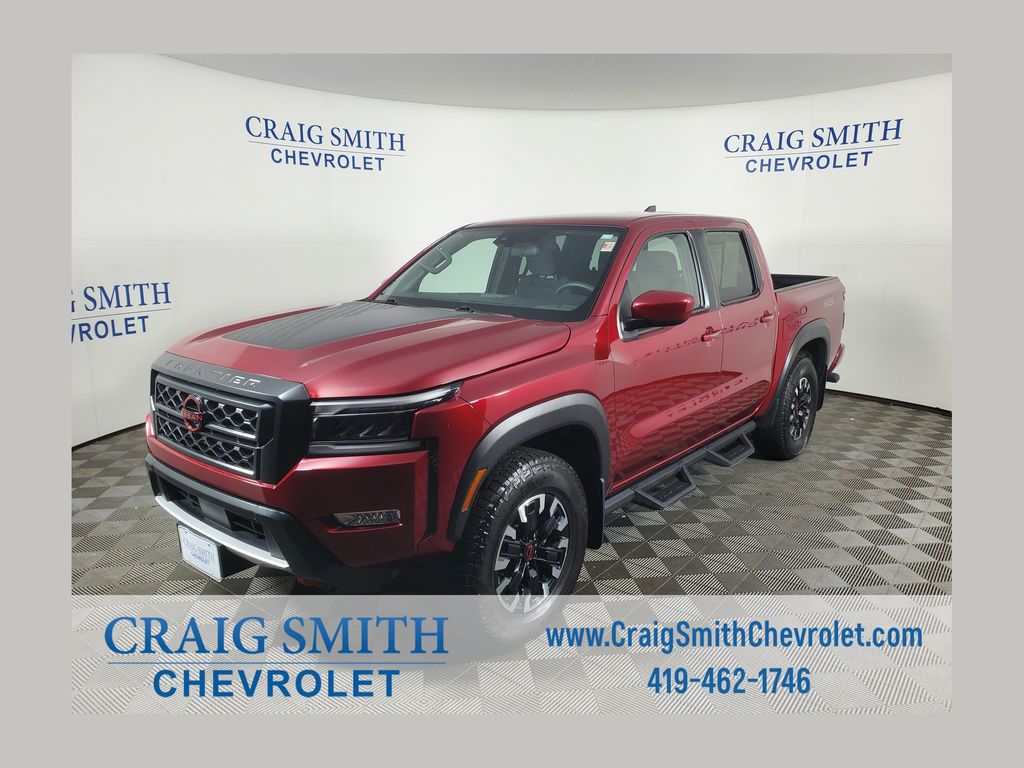 Cardinal Red Metallic Tricoat 2023 Nissan Frontier Pickup Truck Four-Wheel Drive 9-Speed Automatic