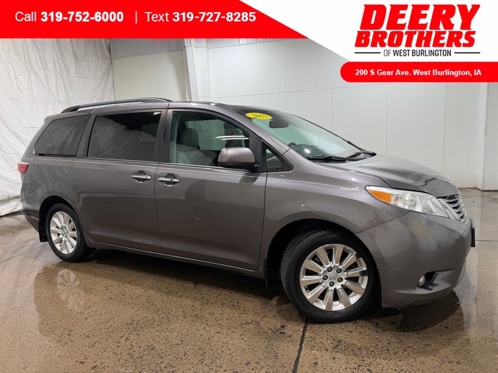 Predawn Gray Mica 2015 Toyota Sienna XLE 7-Passenger AWD Minivan All-Wheel Drive 6-Speed Automatic Overdrive