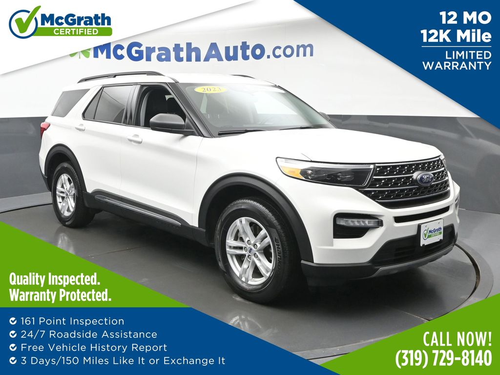 White Metallic 2023 Ford Explorer XLT AWD SUV / Crossover All-Wheel Drive Automatic