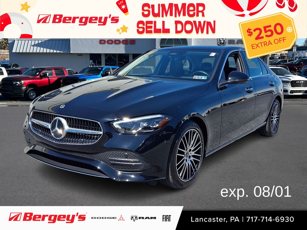 Obsidian Black 2023 Mercedes-Benz C-Class Sedan All-Wheel Drive 9-Speed Automatic