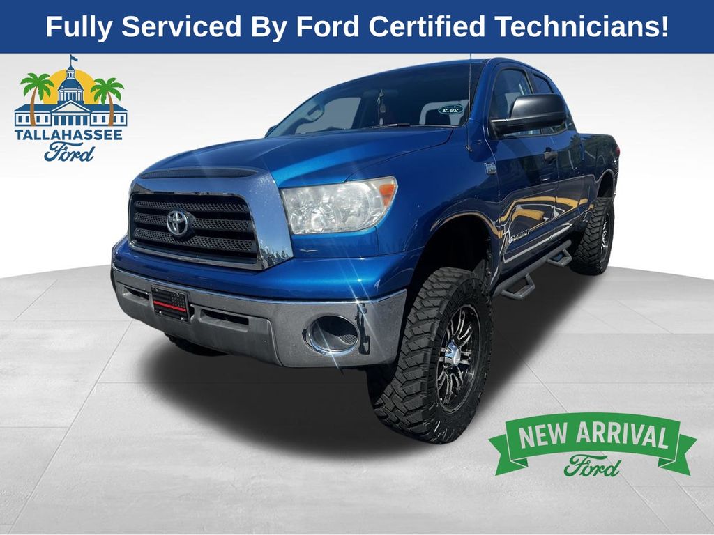 Blue Streak Metallic 2007 Toyota Tundra SR5 4.7L Double Cab RWD Pickup Truck Rear-Wheel Drive 5-Speed Automatic Overdrive