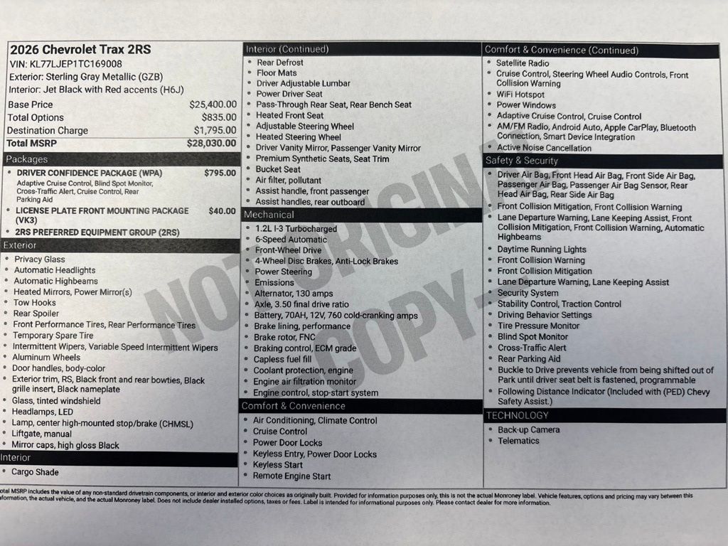 Used 2026 Chevrolet Trax SUV