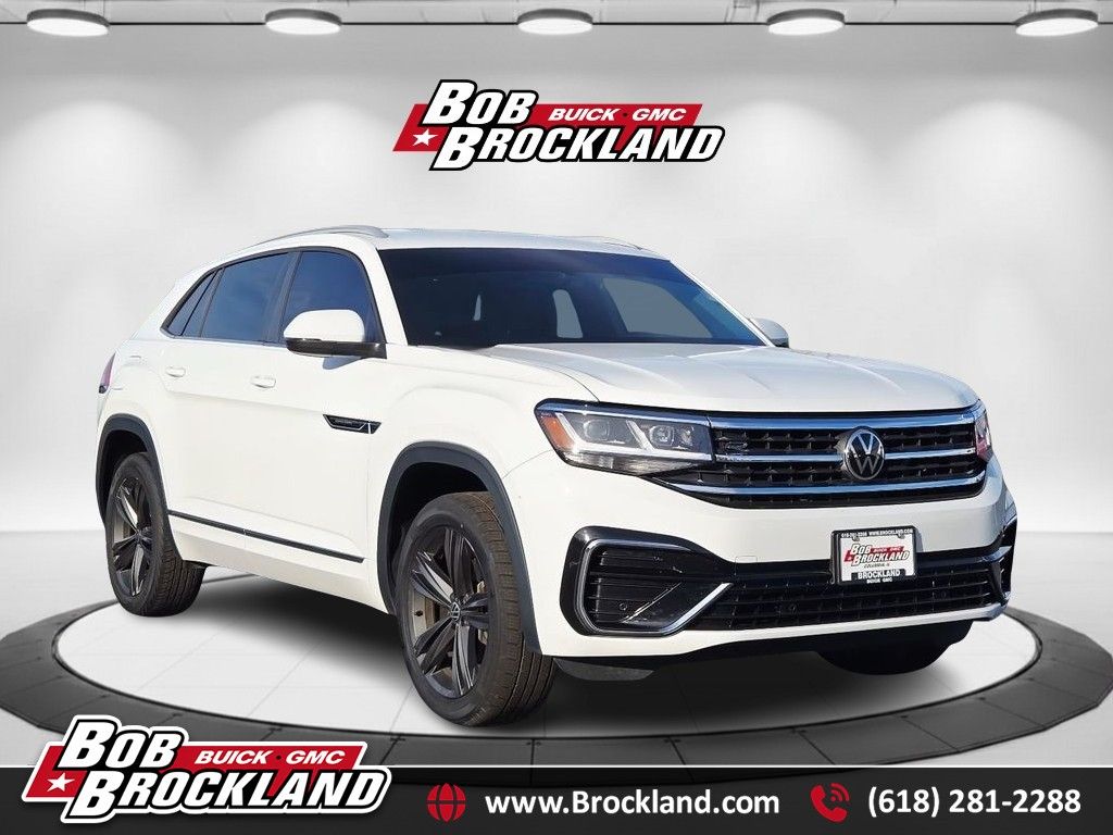 Pure White 2021 Volkswagen Atlas Cross Sport V6 SE R-Line with Technology FWD SUV / Crossover Front-Wheel Drive 8-Speed Automatic