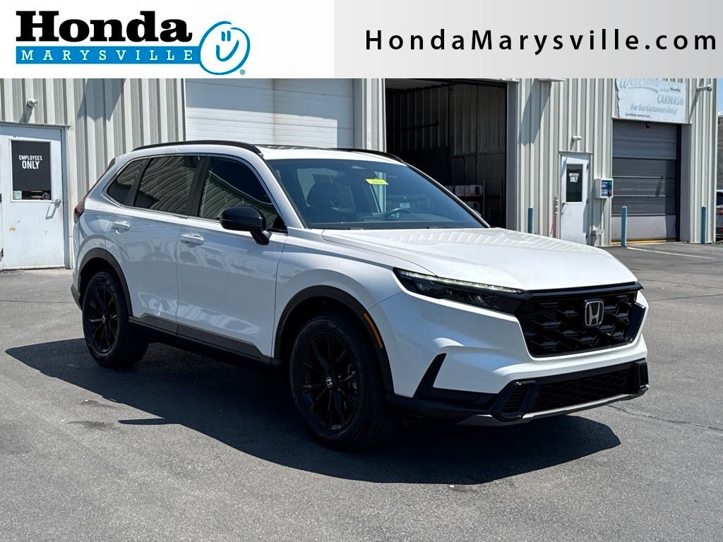 Platinum White Pearl 2024 Honda CR-V Hybrid SUV / Crossover All-Wheel Drive Continuously Variable Transmission