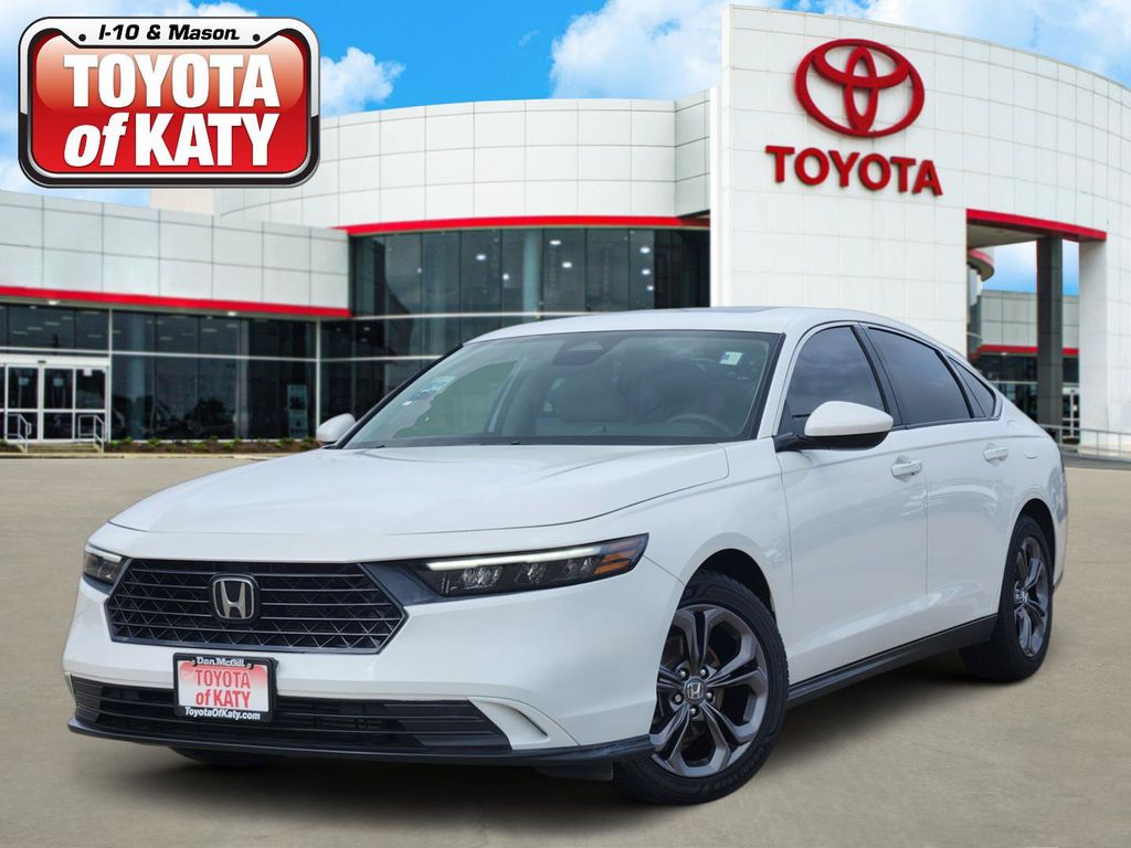 Platinum White Pearl 2023 Honda Accord Sedan Front-Wheel Drive Continuously Variable Transmission