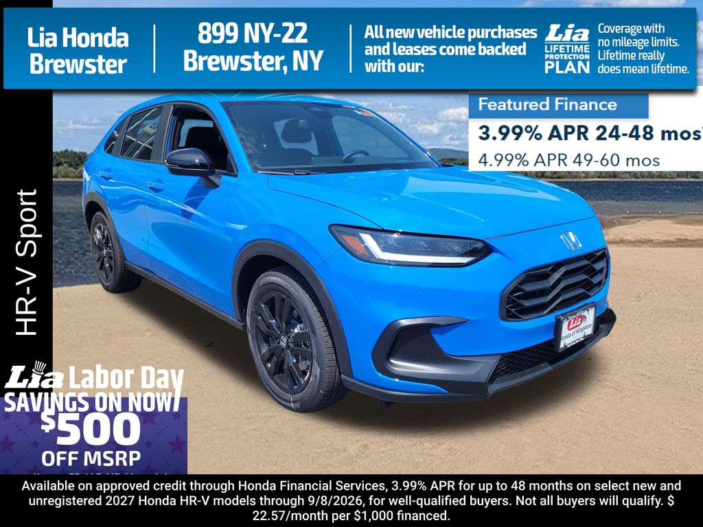Blue 2027 Honda HR-V SUV / Crossover All-Wheel Drive Continuously Variable Transmission
