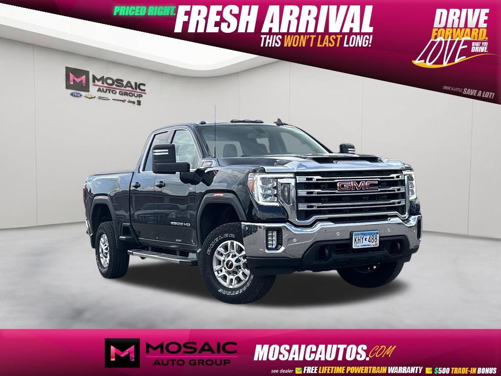 Onyx Black 2023 GMC Sierra 2500HD SLE Double Cab 4WD Pickup Truck Four-Wheel Drive 6-Speed Automatic