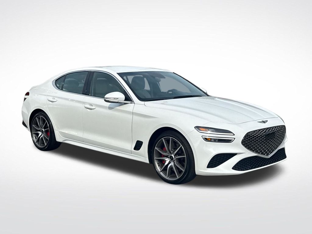 White 2025 Genesis G70 Sedan Rear-Wheel Drive 8-Speed Automatic