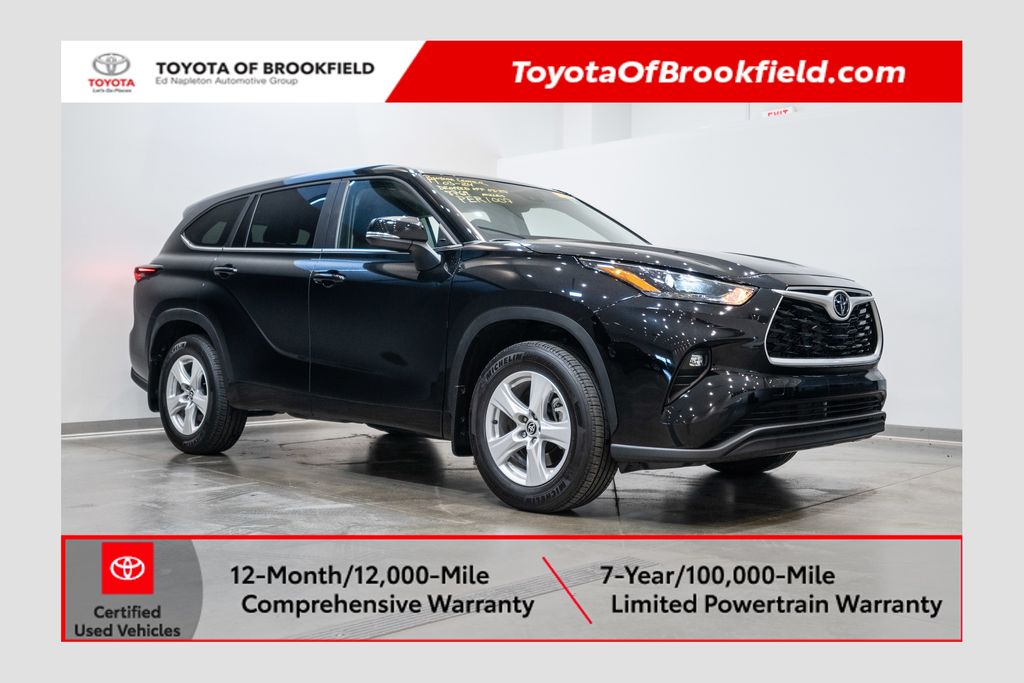 Midnight Black Metallic 2025 Toyota Highlander LE AWD SUV / Crossover All-Wheel Drive 8-Speed Automatic