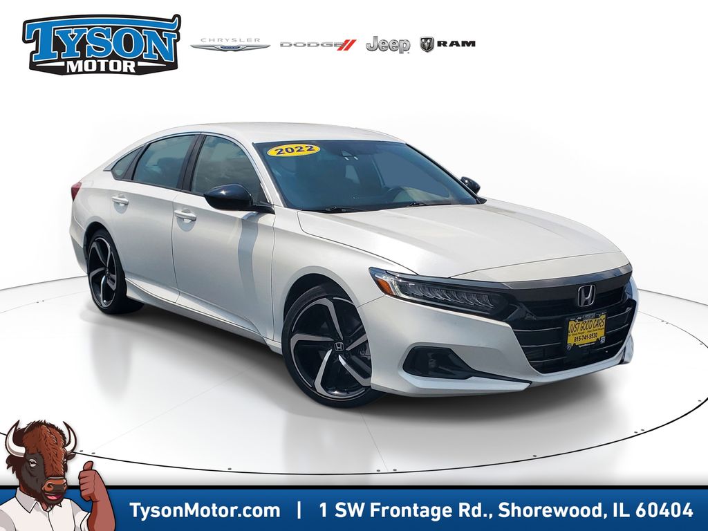 White 2022 Honda Accord Sedan Front-Wheel Drive Continuously Variable Transmission