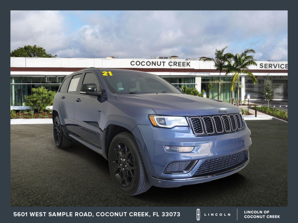 Slate Blue 2021 Jeep Grand Cherokee SUV / Crossover Four-Wheel Drive 8-Speed Automatic