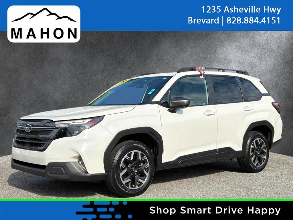Crystal White Pearl 2025 Subaru Forester Premium Crossover AWD SUV / Crossover All-Wheel Drive Continuously Variable Transmission