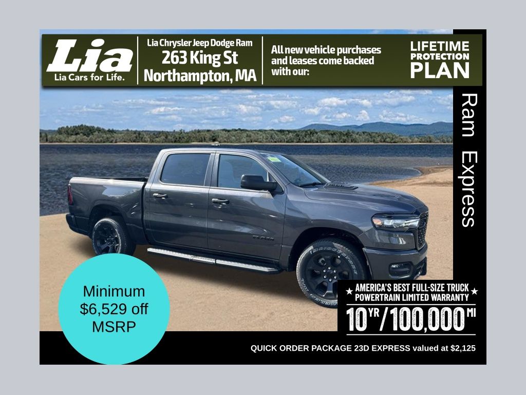 Gray (Granite Crystal Metallic Clearcoat) 2026 RAM 1500 Pickup Truck Four-Wheel Drive 8-Speed Automatic