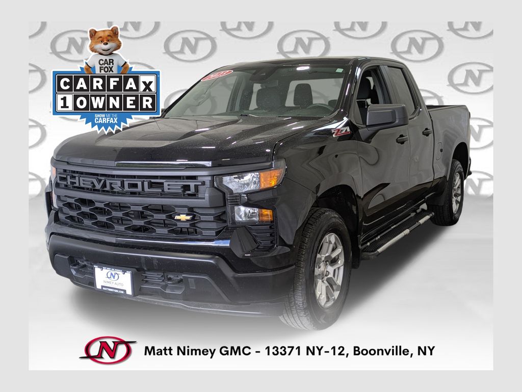 Black 2023 Chevrolet Silverado 1500 Pickup Truck Four-Wheel Drive Automatic