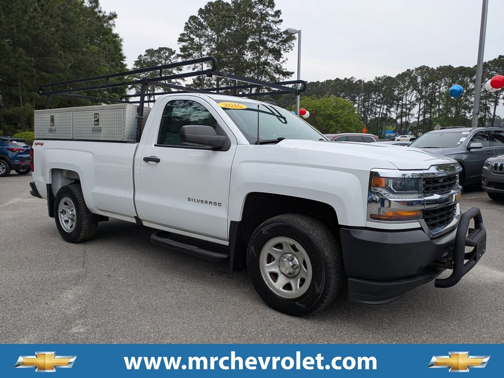 Summit White 2016 Chevrolet Silverado 1500 LS 4WD Pickup Truck Four-Wheel Drive 6-Speed Automatic Overdrive