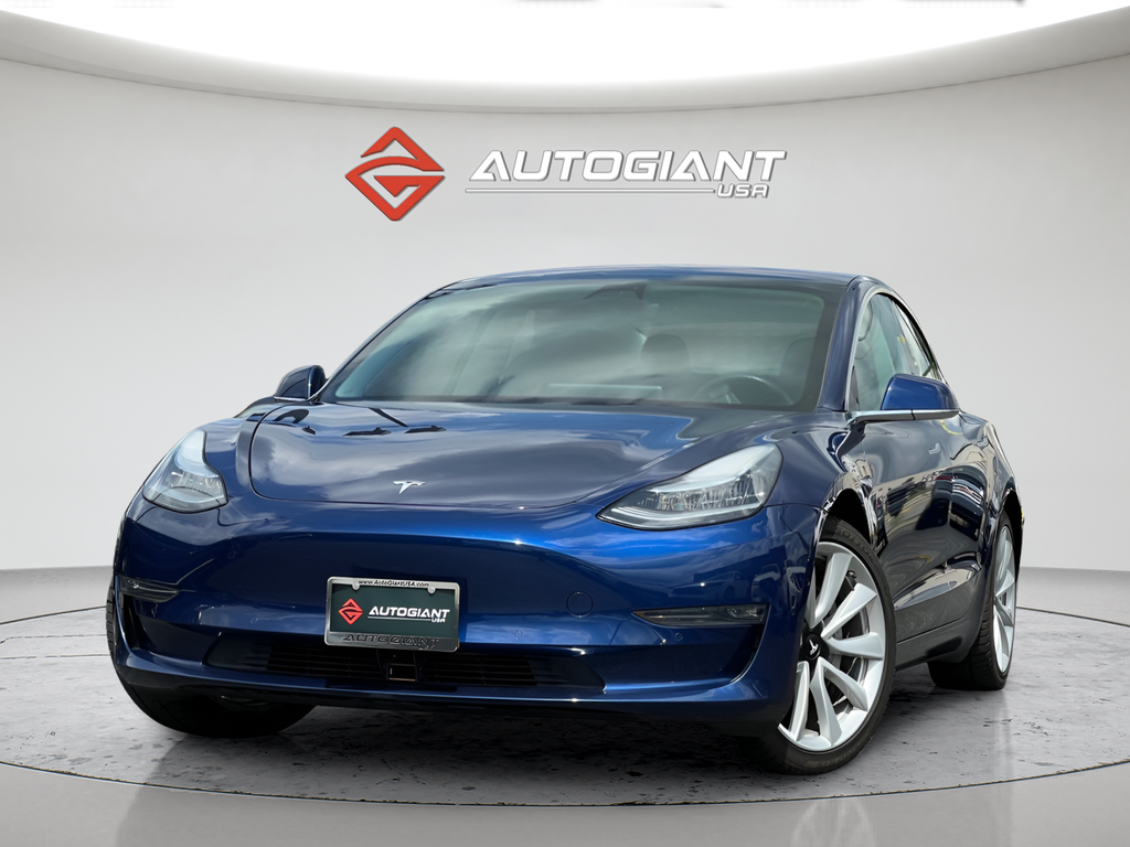 Blue 2018 Tesla Model 3 Long Range AWD Sedan All-Wheel Drive 1-Speed Automatic