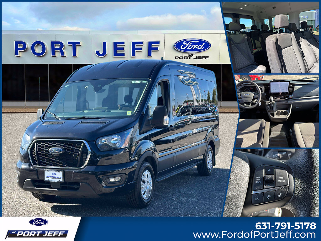 Black Metallic 2025 Ford Transit Passenger Van Rear-Wheel Drive