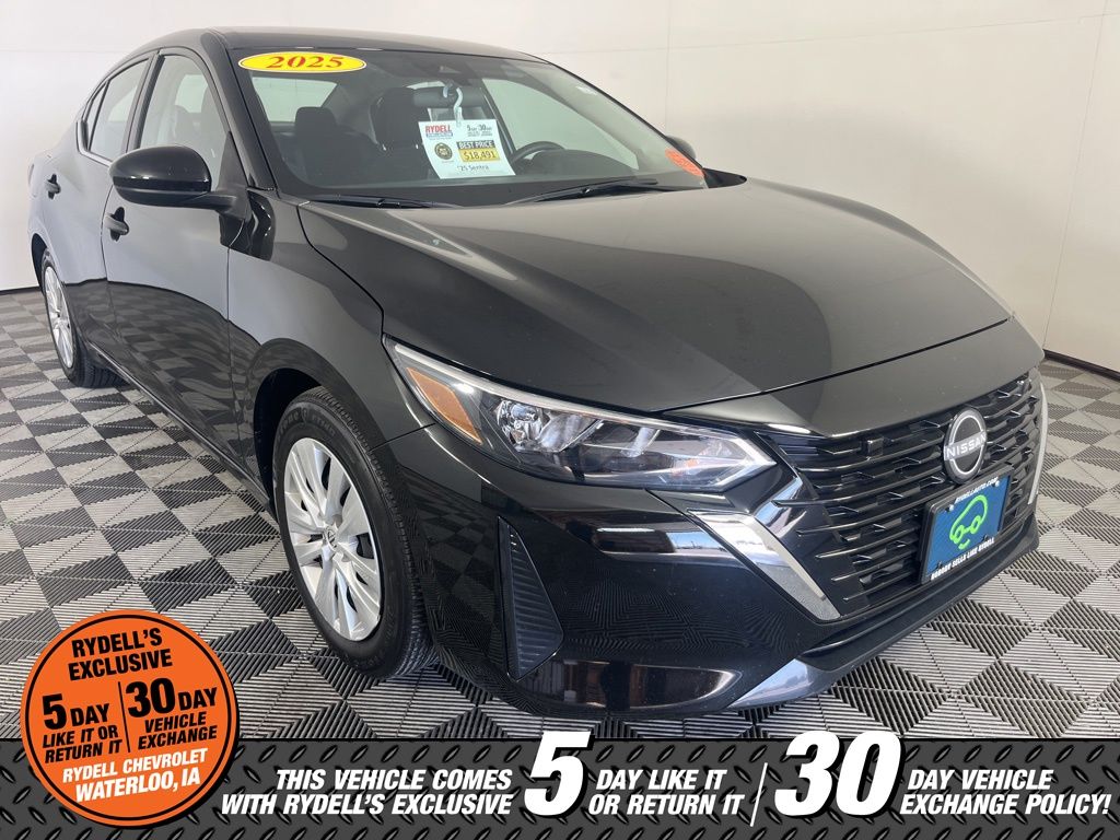 Super Black 2025 Nissan Sentra S FWD Sedan Front-Wheel Drive Continuously Variable Transmission