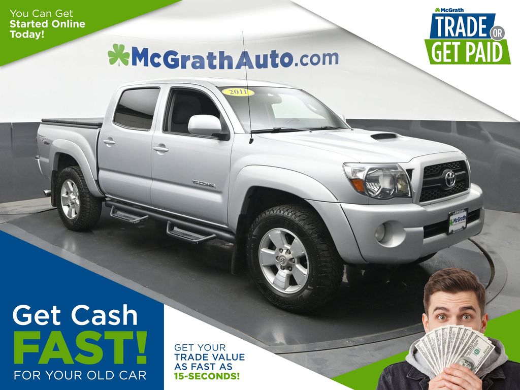 Silver Streak Mica 2011 Toyota Tacoma Double Cab V6 4WD Pickup Truck Four-Wheel Drive 5-Speed Automatic Overdrive