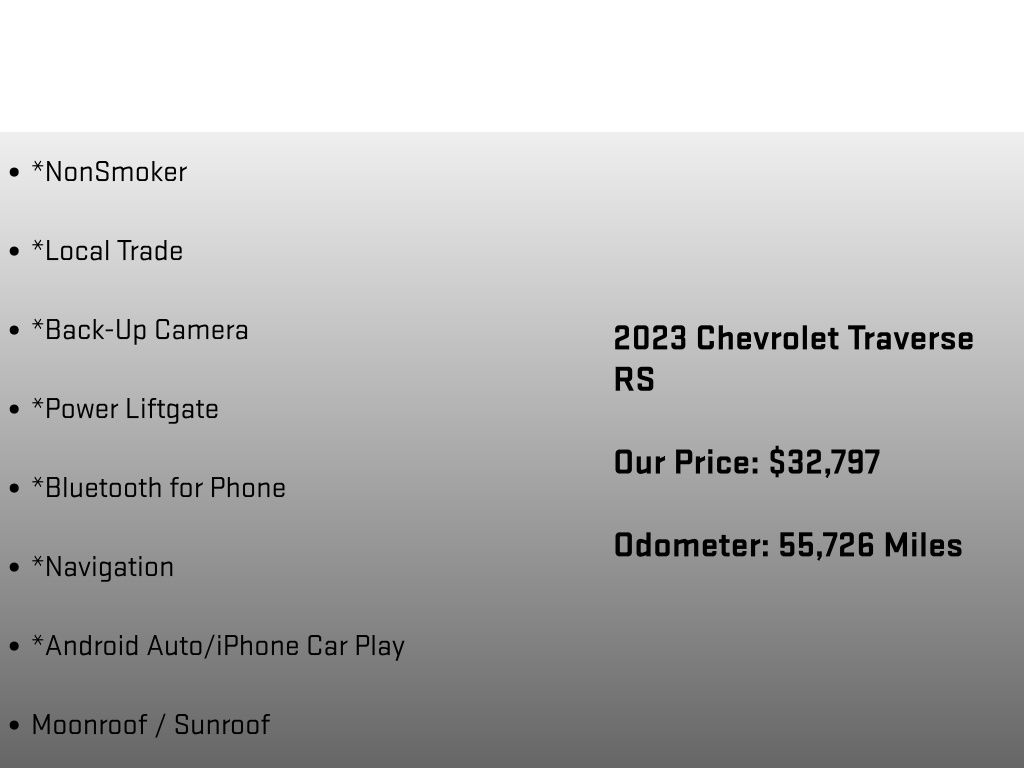 2023 Chevrolet Traverse RS Black at Carlisle Cadillac Buick GMC