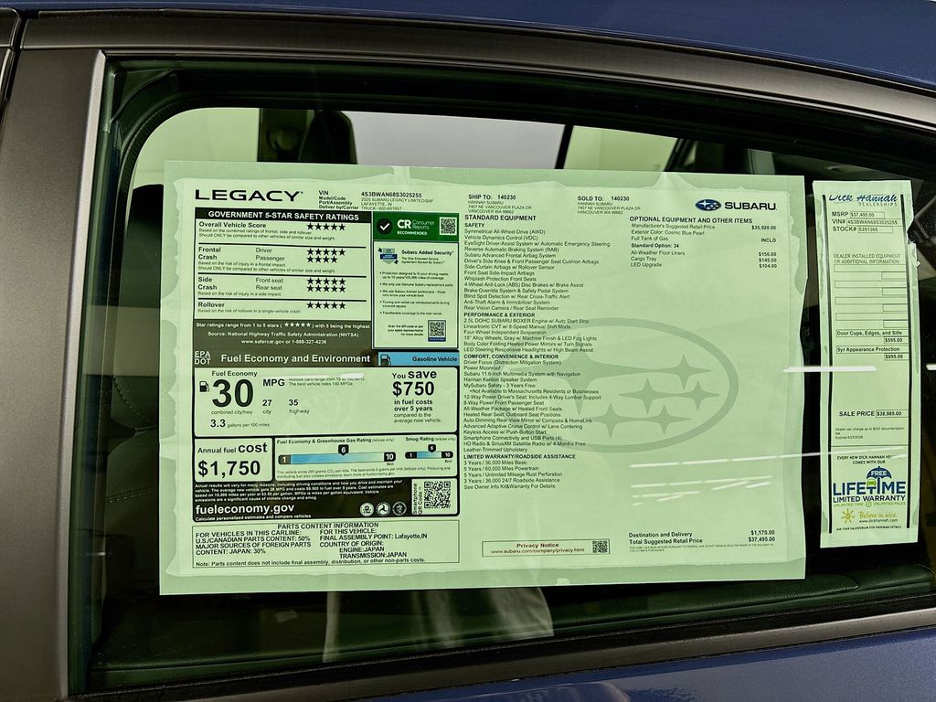 2025 Subaru Legacy Limited