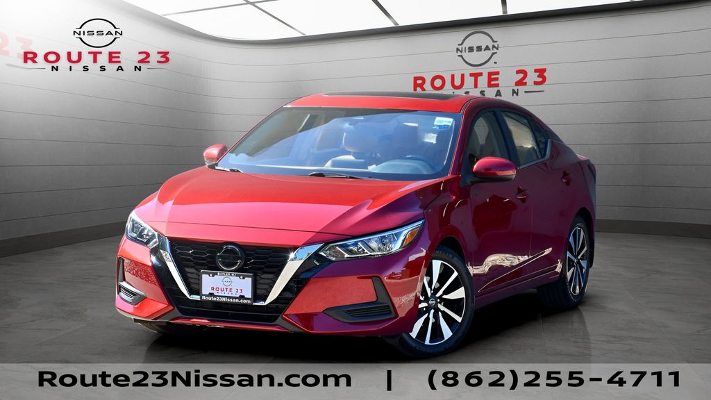 Red (Scarlet Ember Tintcoat) 2023 Nissan Sentra Sedan Front-Wheel Drive Continuously Variable Transmission
