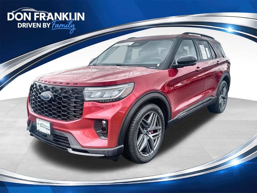 Rapid Red Metallic Tinted Clearcoat 2025 Ford Explorer SUV / Crossover All-Wheel Drive Automatic