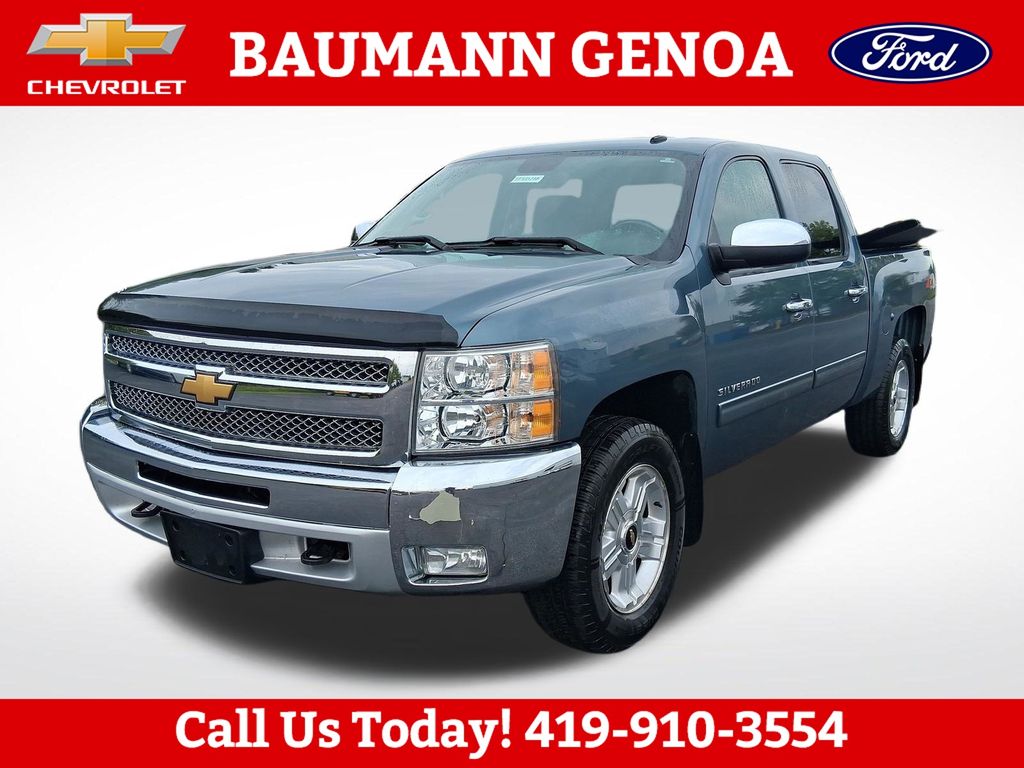 Blue Granite Metallic 2013 Chevrolet Silverado 1500 Pickup Truck Four-Wheel Drive 6-Speed Automatic Overdrive