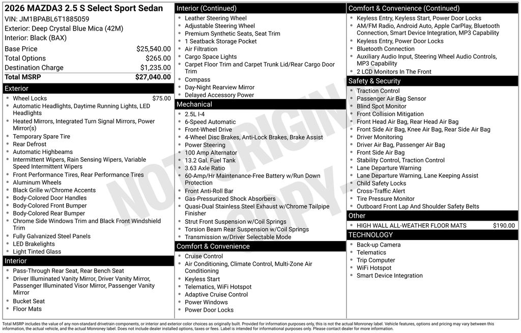 2026 Mazda CX-3 Select Sport AT 4-Door SKYACTIV's photo