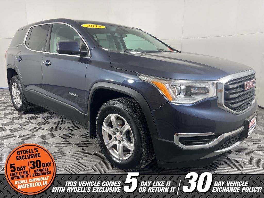 Blue Steel Metallic 2018 GMC Acadia SLE-1 AWD SUV / Crossover Four-Wheel Drive 6-Speed Automatic