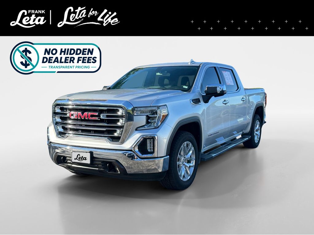 Quicksilver Metallic 2019 GMC Sierra 1500 SLT Crew Cab 4WD Pickup Truck Four-Wheel Drive 8-Speed Automatic