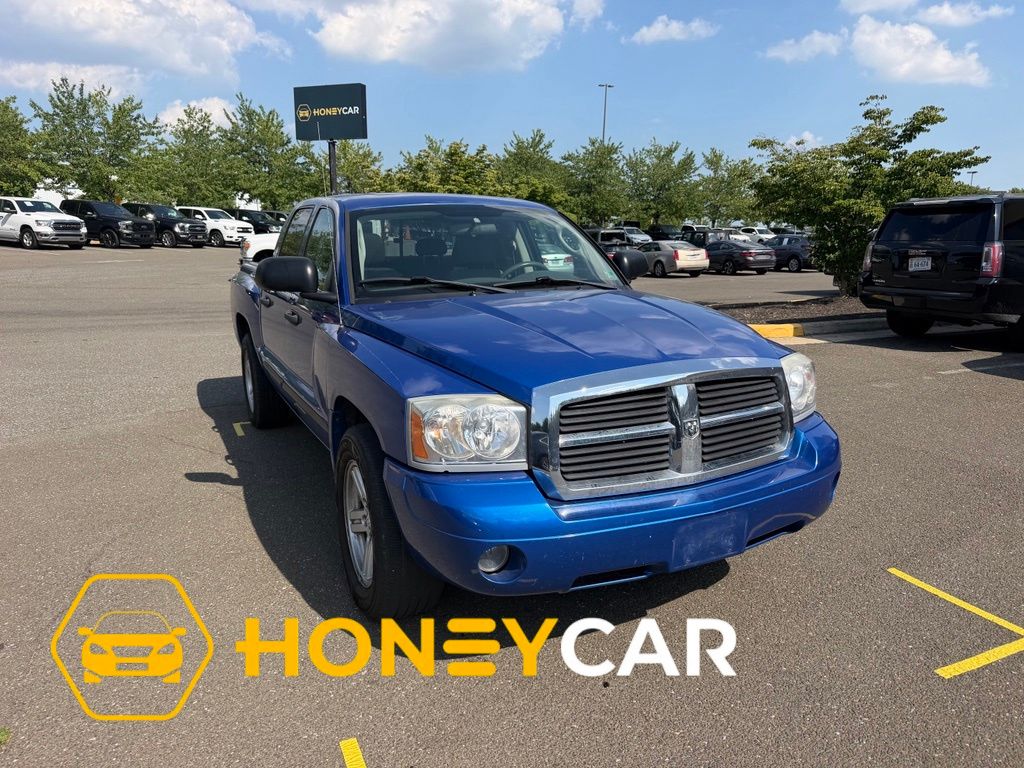 Electric Blue Pearlcoat 2007 Dodge Dakota Pickup Truck Four-Wheel Drive 5-Speed Automatic