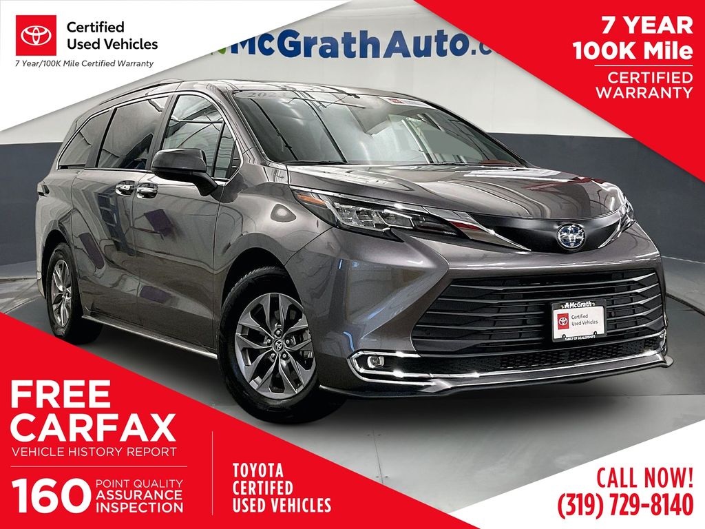 Predawn Gray Mica 2023 Toyota Sienna XLE 7-Passenger AWD Minivan All-Wheel Drive Continuously Variable Transmission