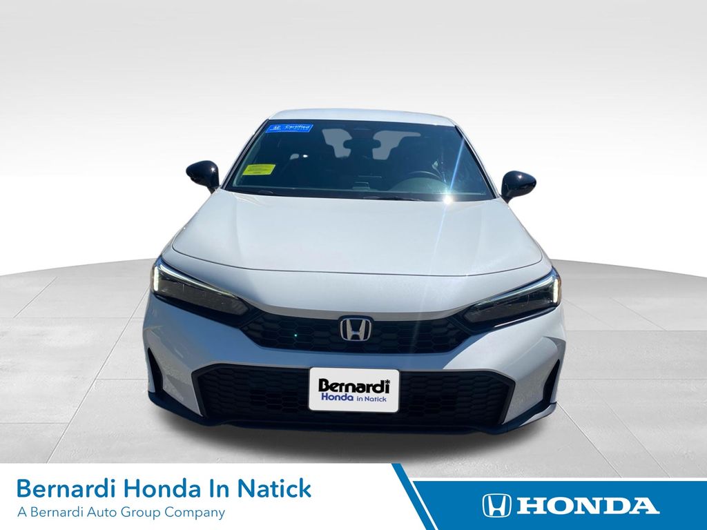 Platinum White Pearl 2026 Honda Civic Sedan Front-Wheel Drive Continuously Variable Transmission