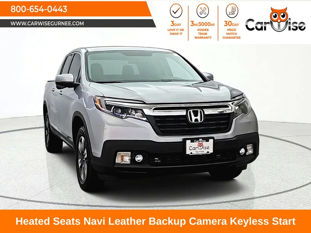 Silver 2017 Honda Ridgeline Pickup Truck All-Wheel Drive 6-Speed Automatic