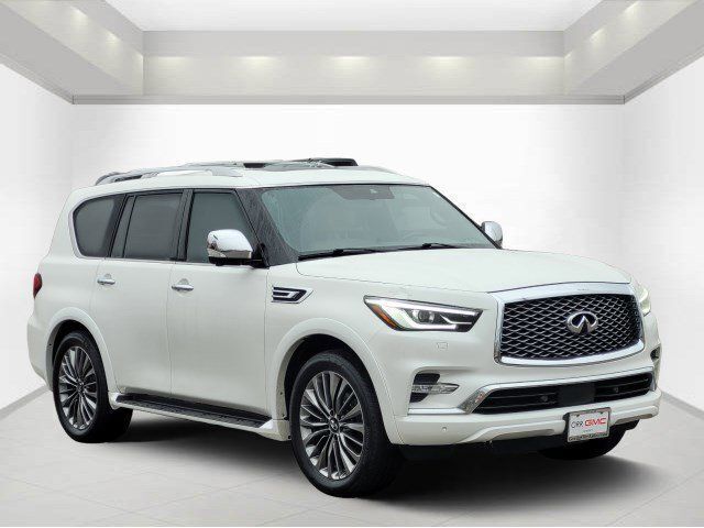 Moonstone White 2021 INFINITI QX80 Sensory RWD SUV / Crossover Rear-Wheel Drive 7-Speed Automatic