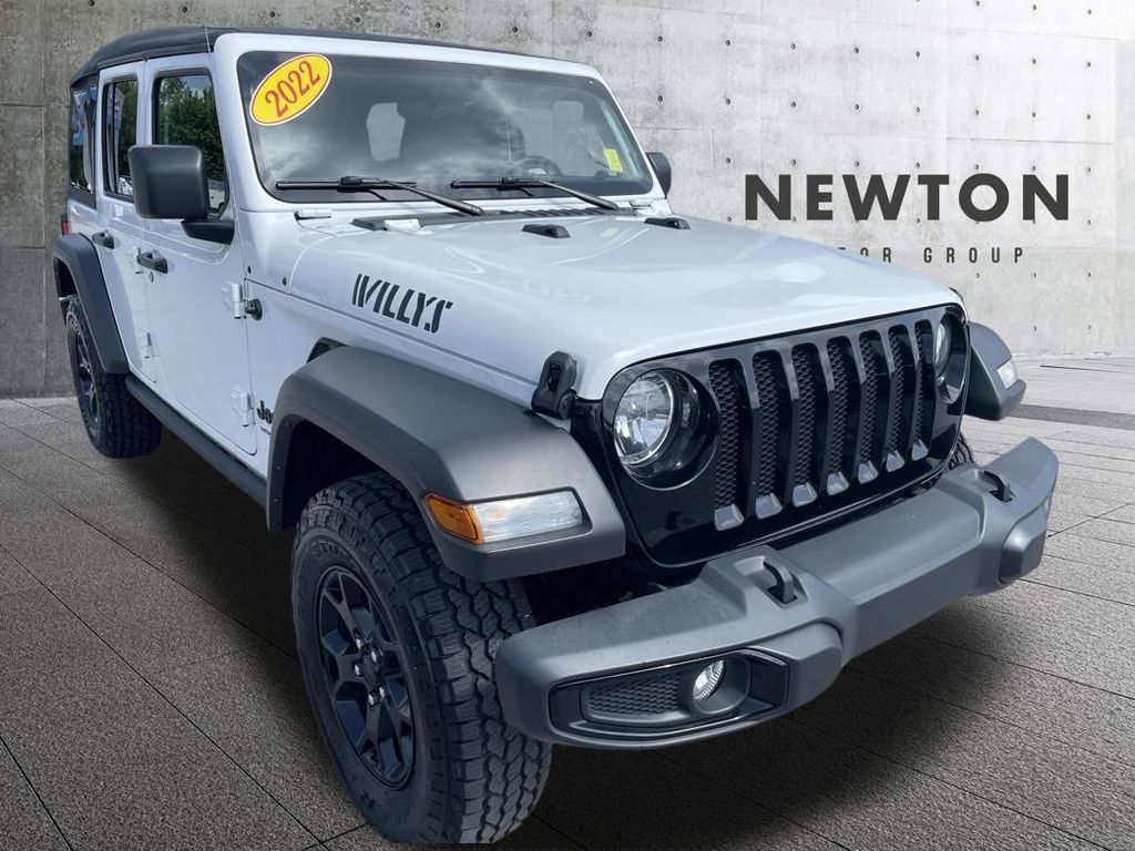 Bright White Clearcoat 2022 Jeep Wrangler SUV / Crossover Four-Wheel Drive 8-Speed Automatic