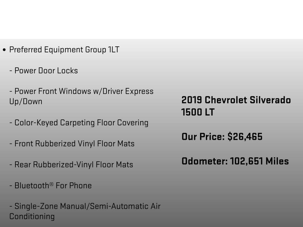 2019 Chevrolet Silverado 1500 LT Black at Klick Lewis Buick Chevrolet