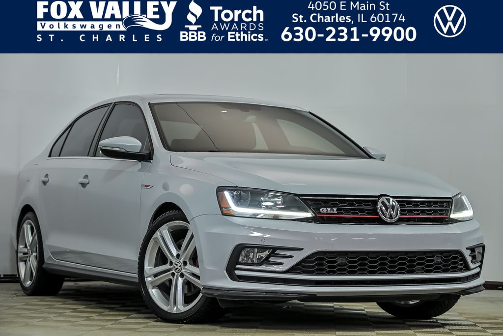 White Silver Metallic 2017 Volkswagen Jetta GLI Sedan Front-Wheel Drive 6-Speed Dual Clutch