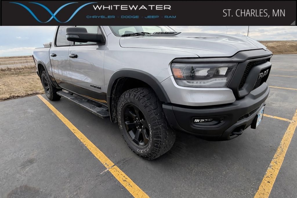 Billet Silver Metallic Clearcoat 2023 RAM 1500 Rebel Crew Cab 4WD Pickup Truck Four-Wheel Drive 8-Speed Automatic