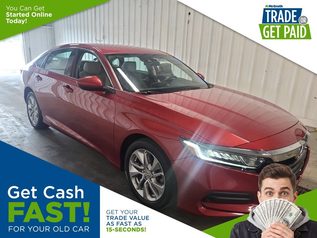 Red 2019 Honda Accord Sedan Front-Wheel Drive Continuously Variable Transmission