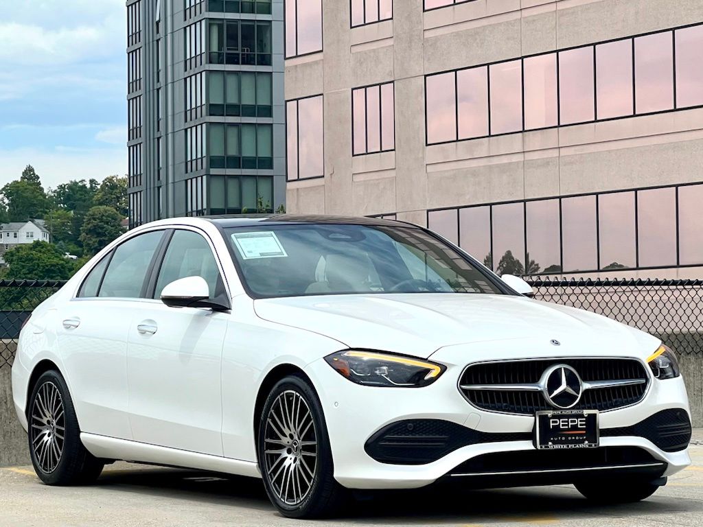 Polar White 2024 Mercedes-Benz C-Class Sedan All-Wheel Drive 9-Speed Automatic