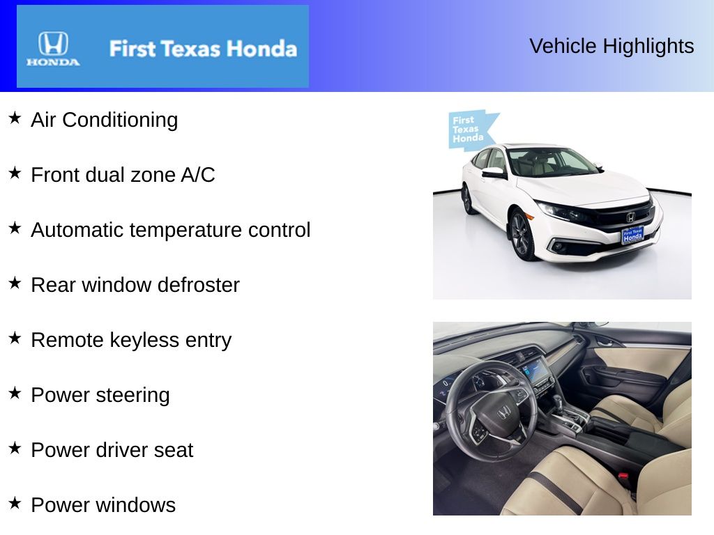 Used Car 2021 Honda Civic  Ex For Sale Under $20,000 In Austin, Texas