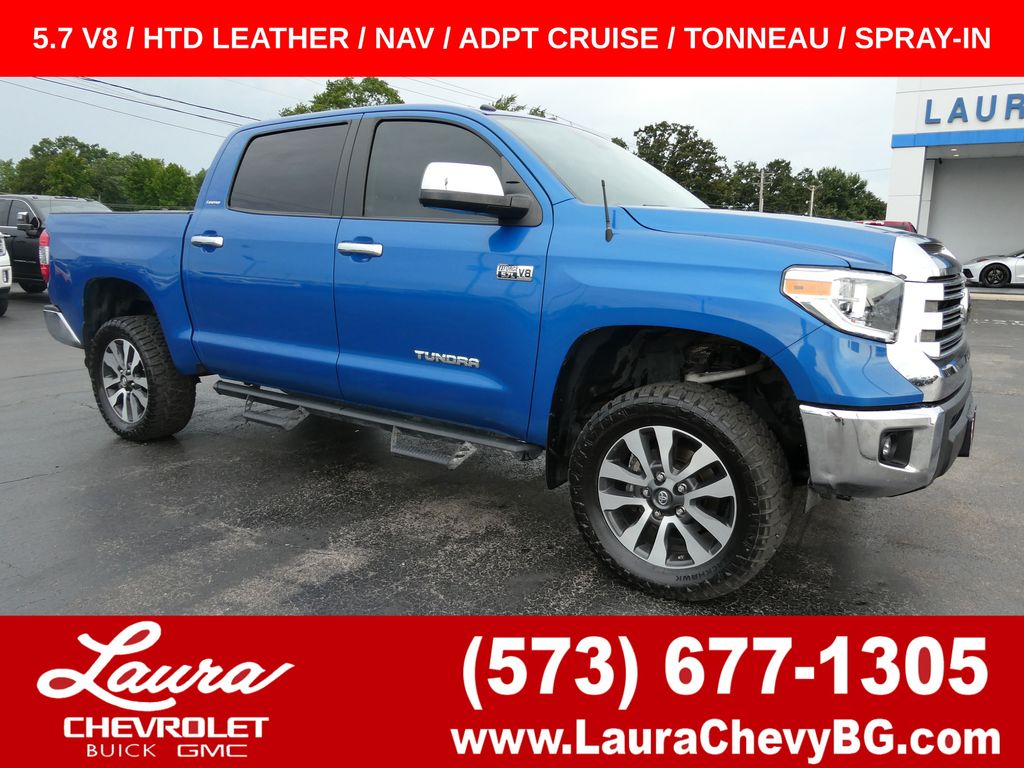 Blazing Blue Pearl 2018 Toyota Tundra Pickup Truck Four-Wheel Drive 6-Speed Automatic Overdrive