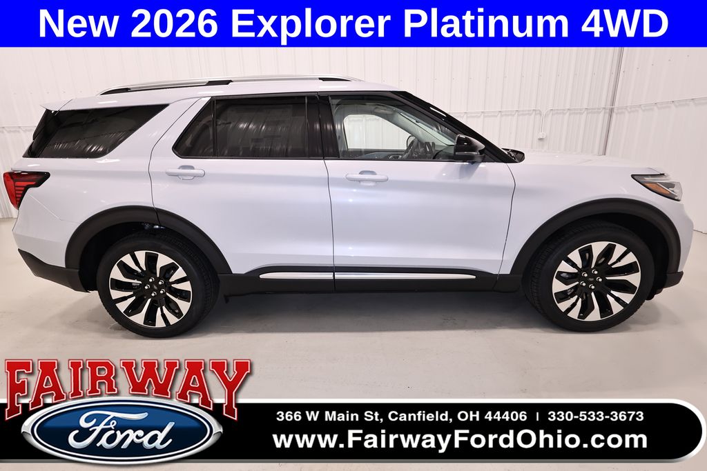 Space White Metallic 2026 Ford Explorer SUV / Crossover All-Wheel Drive Automatic