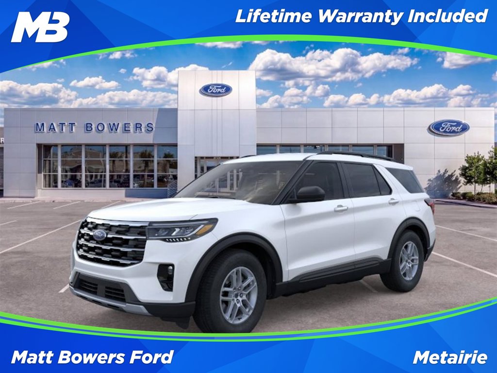 Star White Metallic Tri-Coat 2026 Ford Explorer SUV / Crossover Rear-Wheel Drive Automatic