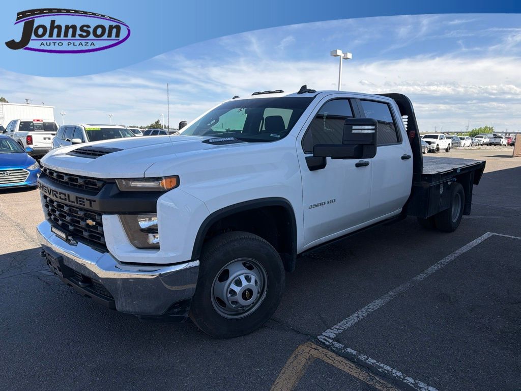 Summit White 2023 Chevrolet Silverado 3500HD Work Truck Crew Cab LB 4WD Pickup Truck Four-Wheel Drive Automatic