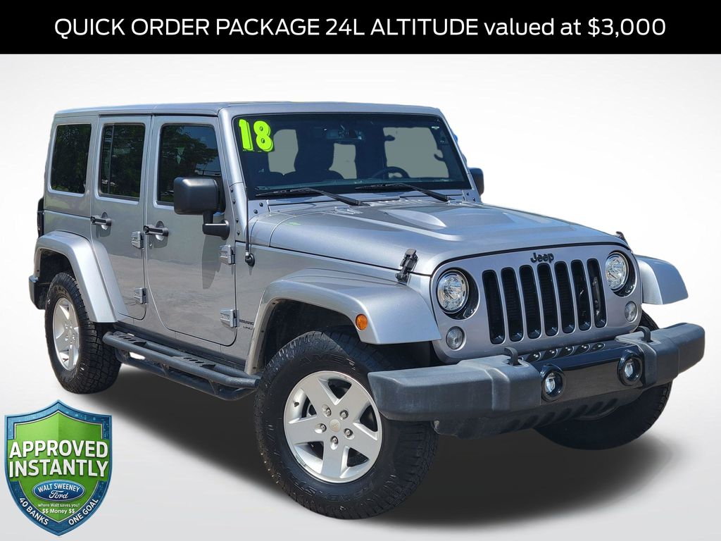 Billet Silver Metallic Clearcoat 2018 Jeep Wrangler SUV / Crossover Four-Wheel Drive 5-Speed Automatic