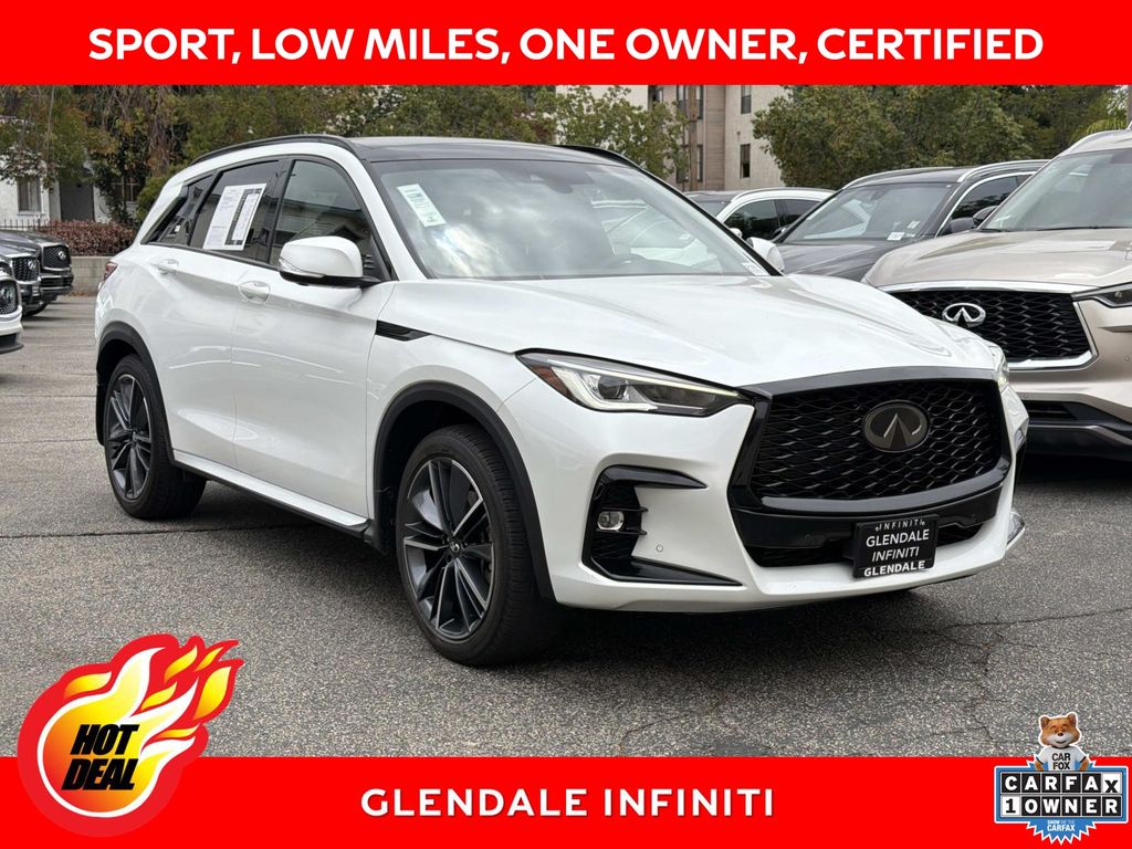 Radiant White 2024 INFINITI QX50 SUV / Crossover Front-Wheel Drive Continuously Variable Transmission