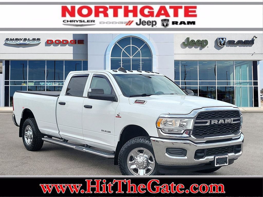 Bright White Clearcoat 2019 RAM 3500 Tradesman Crew Cab LB 4WD Pickup Truck Four-Wheel Drive 6-Speed Automatic